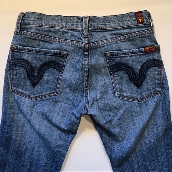 7FAMK Womens Jeans Hefner Mid Rise Straight Leg 28 - Picture 3 of 8